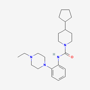 4-cyclopentyl-N-[2-(4-ethylpiperazin-1-yl)phenyl]piperidine-1-carboxamide