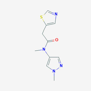 N-methyl-N-(1-methylpyrazol-4-yl)-2-(1,3-thiazol-5-yl)acetamide