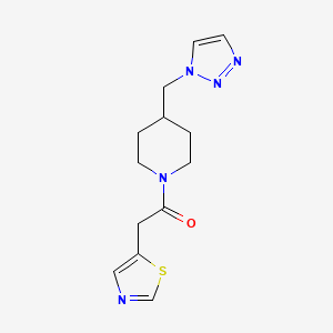 2-(1,3-Thiazol-5-yl)-1-[4-(triazol-1-ylmethyl)piperidin-1-yl]ethanone