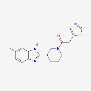 1-[3-(6-methyl-1H-benzimidazol-2-yl)piperidin-1-yl]-2-(1,3-thiazol-5-yl)ethanone