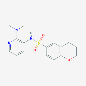 N-[2-(dimethylamino)pyridin-3-yl]-3,4-dihydro-2H-chromene-6-sulfonamide