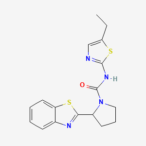 2-(1,3-benzothiazol-2-yl)-N-(5-ethyl-1,3-thiazol-2-yl)pyrrolidine-1-carboxamide