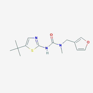 molecular formula C14H19N3O2S B6974338 3-(5-Tert-butyl-1,3-thiazol-2-yl)-1-(furan-3-ylmethyl)-1-methylurea 