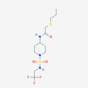 2-propylsulfanyl-N-[1-(2,2,2-trifluoroethylsulfamoyl)piperidin-4-yl]acetamide