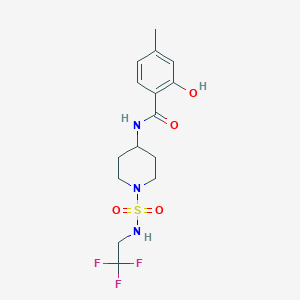 2-hydroxy-4-methyl-N-[1-(2,2,2-trifluoroethylsulfamoyl)piperidin-4-yl]benzamide