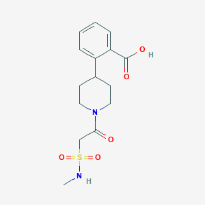 molecular formula C15H20N2O5S B6974375 2-[1-[2-(Methylsulfamoyl)acetyl]piperidin-4-yl]benzoic acid 