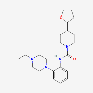 N-[2-(4-ethylpiperazin-1-yl)phenyl]-4-(oxolan-2-yl)piperidine-1-carboxamide