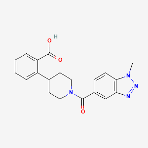 2-[1-(1-Methylbenzotriazole-5-carbonyl)piperidin-4-yl]benzoic acid