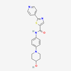 N-[4-(4-hydroxypiperidin-1-yl)phenyl]-2-pyridin-4-yl-1,3-thiazole-5-carboxamide