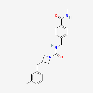 N-[[4-(methylcarbamoyl)phenyl]methyl]-3-[(3-methylphenyl)methyl]azetidine-1-carboxamide