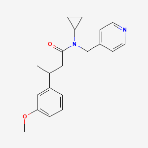 N-cyclopropyl-3-(3-methoxyphenyl)-N-(pyridin-4-ylmethyl)butanamide