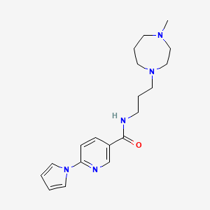 N-[3-(4-methyl-1,4-diazepan-1-yl)propyl]-6-pyrrol-1-ylpyridine-3-carboxamide