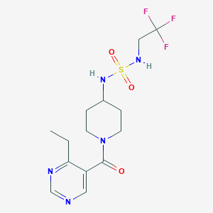 (4-Ethylpyrimidin-5-yl)-[4-(2,2,2-trifluoroethylsulfamoylamino)piperidin-1-yl]methanone