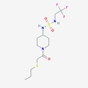 2-Propylsulfanyl-1-[4-(2,2,2-trifluoroethylsulfamoylamino)piperidin-1-yl]ethanone