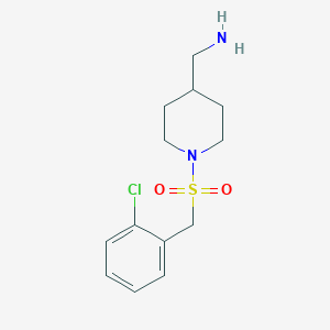 [1-[(2-Chlorophenyl)methylsulfonyl]piperidin-4-yl]methanamine