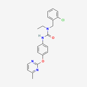 1-[(2-Chlorophenyl)methyl]-1-ethyl-3-[4-(4-methylpyrimidin-2-yl)oxyphenyl]urea