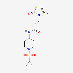 N-(1-cyclopropylsulfonylpiperidin-4-yl)-3-(4-methyl-2-oxo-1,3-thiazol-3-yl)propanamide