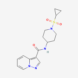 N-(1-cyclopropylsulfonylpiperidin-4-yl)pyrazolo[1,5-a]pyridine-3-carboxamide