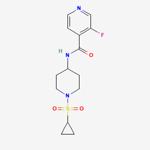 N-(1-cyclopropylsulfonylpiperidin-4-yl)-3-fluoropyridine-4-carboxamide