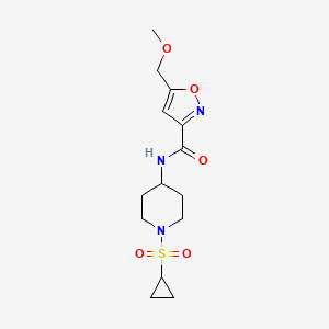 N-(1-cyclopropylsulfonylpiperidin-4-yl)-5-(methoxymethyl)-1,2-oxazole-3-carboxamide