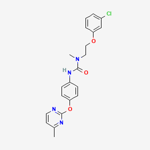 1-[2-(3-Chlorophenoxy)ethyl]-1-methyl-3-[4-(4-methylpyrimidin-2-yl)oxyphenyl]urea