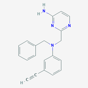 2-[(N-benzyl-3-ethynylanilino)methyl]pyrimidin-4-amine