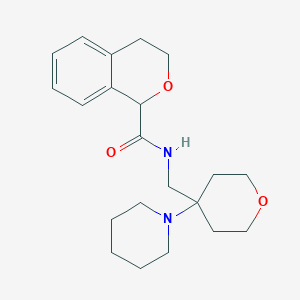 N-[(4-piperidin-1-yloxan-4-yl)methyl]-3,4-dihydro-1H-isochromene-1-carboxamide