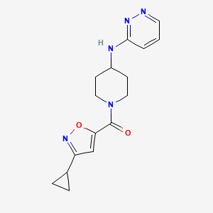 (3-Cyclopropyl-1,2-oxazol-5-yl)-[4-(pyridazin-3-ylamino)piperidin-1-yl]methanone