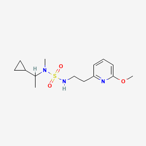 2-[2-[[1-Cyclopropylethyl(methyl)sulfamoyl]amino]ethyl]-6-methoxypyridine