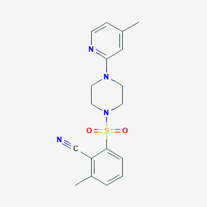 2-Methyl-6-[4-(4-methylpyridin-2-yl)piperazin-1-yl]sulfonylbenzonitrile