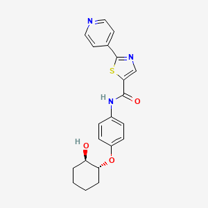 N-[4-[(1R,2R)-2-hydroxycyclohexyl]oxyphenyl]-2-pyridin-4-yl-1,3-thiazole-5-carboxamide