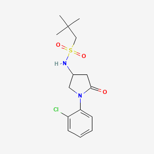 N-[1-(2-chlorophenyl)-5-oxopyrrolidin-3-yl]-2,2-dimethylpropane-1-sulfonamide