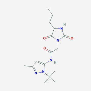 N-(2-tert-butyl-5-methylpyrazol-3-yl)-2-(2,5-dioxo-4-propylimidazolidin-1-yl)acetamide