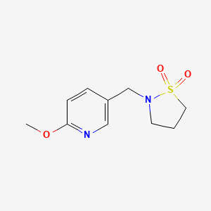 2-[(6-Methoxypyridin-3-yl)methyl]-1,2-thiazolidine 1,1-dioxide