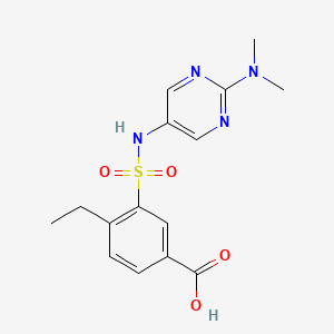 3-[[2-(Dimethylamino)pyrimidin-5-yl]sulfamoyl]-4-ethylbenzoic acid