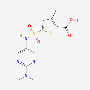 5-[[2-(Dimethylamino)pyrimidin-5-yl]sulfamoyl]-3-methylthiophene-2-carboxylic acid