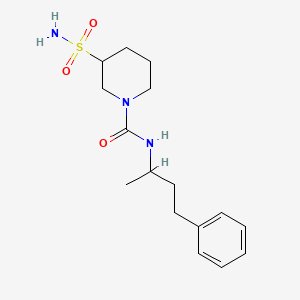 N-(4-phenylbutan-2-yl)-3-sulfamoylpiperidine-1-carboxamide