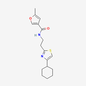 N-[2-(4-cyclohexyl-1,3-thiazol-2-yl)ethyl]-5-methylfuran-3-carboxamide