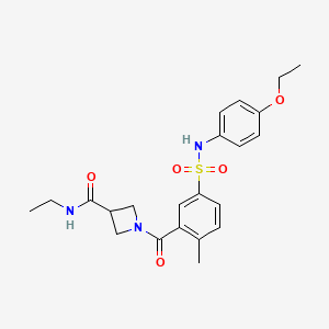 1-[5-[(4-ethoxyphenyl)sulfamoyl]-2-methylbenzoyl]-N-ethylazetidine-3-carboxamide