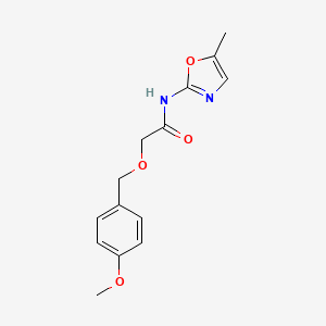 molecular formula C14H16N2O4 B6974799 2-[(4-methoxyphenyl)methoxy]-N-(5-methyl-1,3-oxazol-2-yl)acetamide 