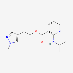 molecular formula C15H20N4O2 B6974810 2-(1-Methylpyrazol-4-yl)ethyl 2-(propan-2-ylamino)pyridine-3-carboxylate 