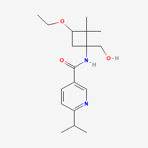 N-[3-ethoxy-1-(hydroxymethyl)-2,2-dimethylcyclobutyl]-6-propan-2-ylpyridine-3-carboxamide