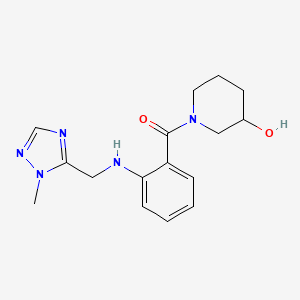 (3-Hydroxypiperidin-1-yl)-[2-[(2-methyl-1,2,4-triazol-3-yl)methylamino]phenyl]methanone