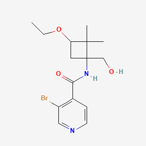 3-bromo-N-[3-ethoxy-1-(hydroxymethyl)-2,2-dimethylcyclobutyl]pyridine-4-carboxamide