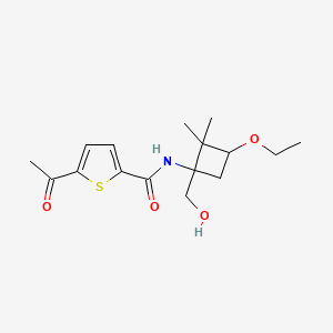 5-acetyl-N-[3-ethoxy-1-(hydroxymethyl)-2,2-dimethylcyclobutyl]thiophene-2-carboxamide