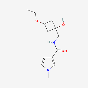 molecular formula C13H20N2O3 B6974842 N-[(3-ethoxy-1-hydroxycyclobutyl)methyl]-1-methylpyrrole-3-carboxamide 