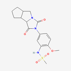 N-[5-(3,5-dioxo-4,6-diazatricyclo[6.3.0.02,6]undecan-4-yl)-2-methoxyphenyl]methanesulfonamide