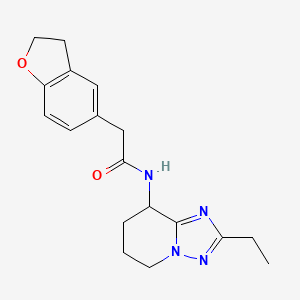 2-(2,3-dihydro-1-benzofuran-5-yl)-N-(2-ethyl-5,6,7,8-tetrahydro-[1,2,4]triazolo[1,5-a]pyridin-8-yl)acetamide