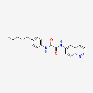 N-(4-pentylphenyl)-N'-quinolin-6-yloxamide