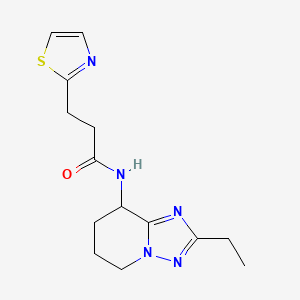 N-(2-ethyl-5,6,7,8-tetrahydro-[1,2,4]triazolo[1,5-a]pyridin-8-yl)-3-(1,3-thiazol-2-yl)propanamide